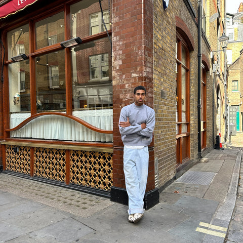 Winter2 / Core High Neck Knit - Frosted Blue