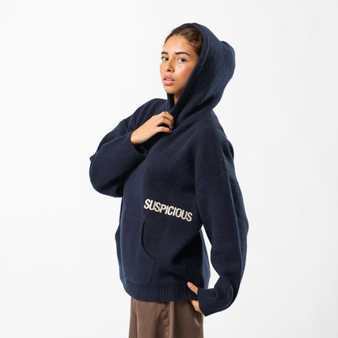 Winter1 / Core Knitted Hoodie - Navy