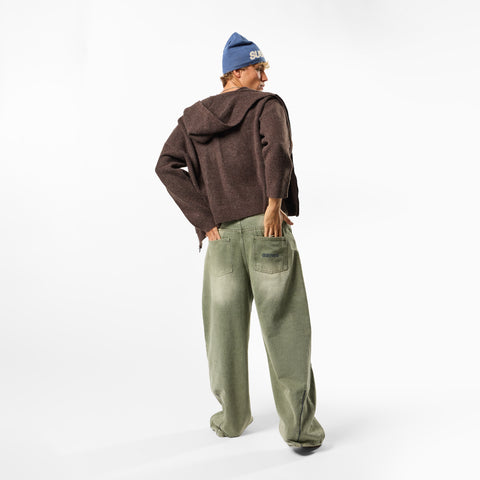 Winter1 / Core Knitted Zipped Hoodie - Espresso