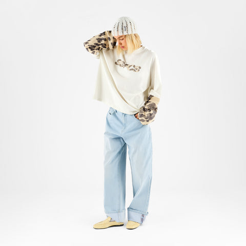 Suspicious Cowboys / Cow Layered Longsleeve - Natural
