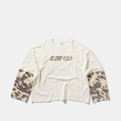 Suspicious Cowboys / Cow Layered Longsleeve - Natural