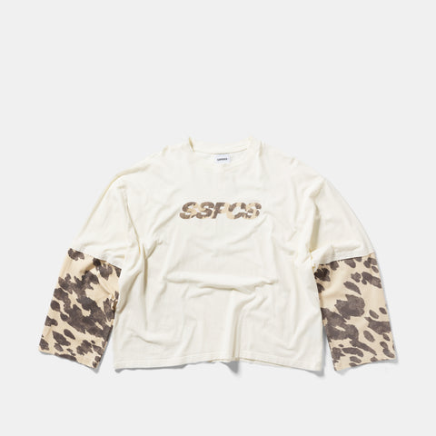 Suspicious Cowboys / Cow Layered Longsleeve - Natural