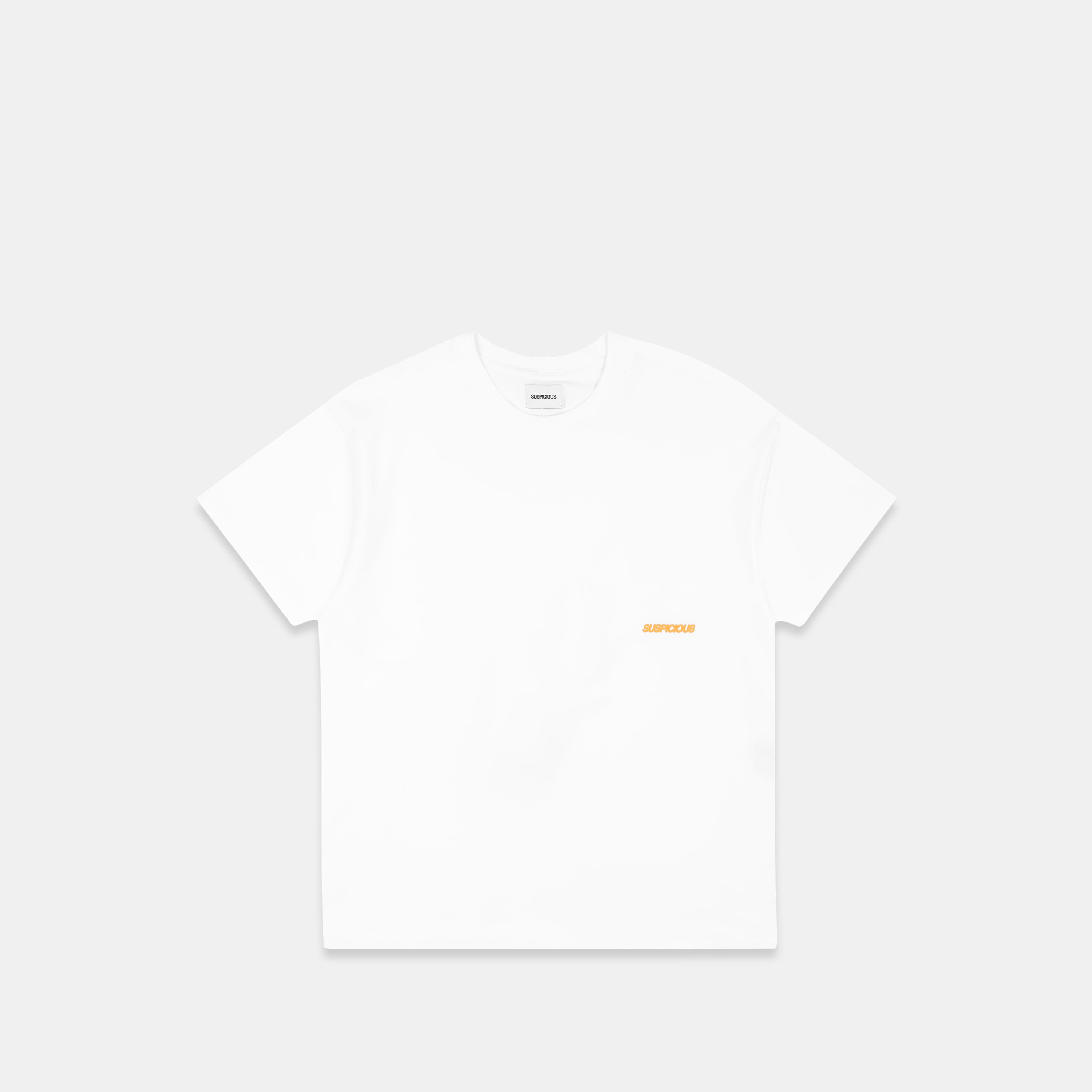 Dirty Heels Tee - White & Orange – Suspicious Antwerp