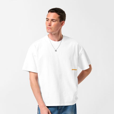 Bestsellers Variants / Dirty Heels Tee - White & Orange