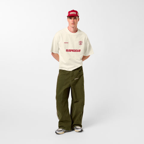 Bestsellers Variants / Emblem Tee - Natural & Ruby Red