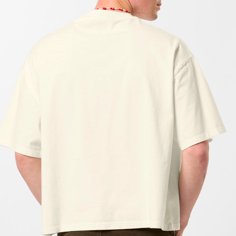 Bestsellers Variants / Emblem Tee - Natural & Ruby Red