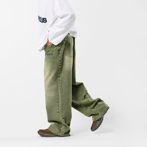 Softground / Essentials Baggy Jeans - Washed Green