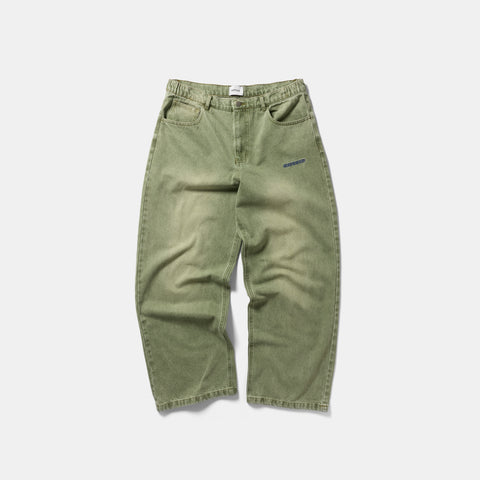 Softground / Essentials Baggy Jeans - Washed Matcha