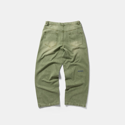 Softground / Essentials Baggy Jeans - Washed Matcha