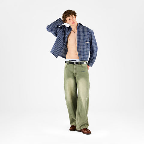 Suspicious Cowboys / Camisa Essentials a Cuadros - Azul y Blanco