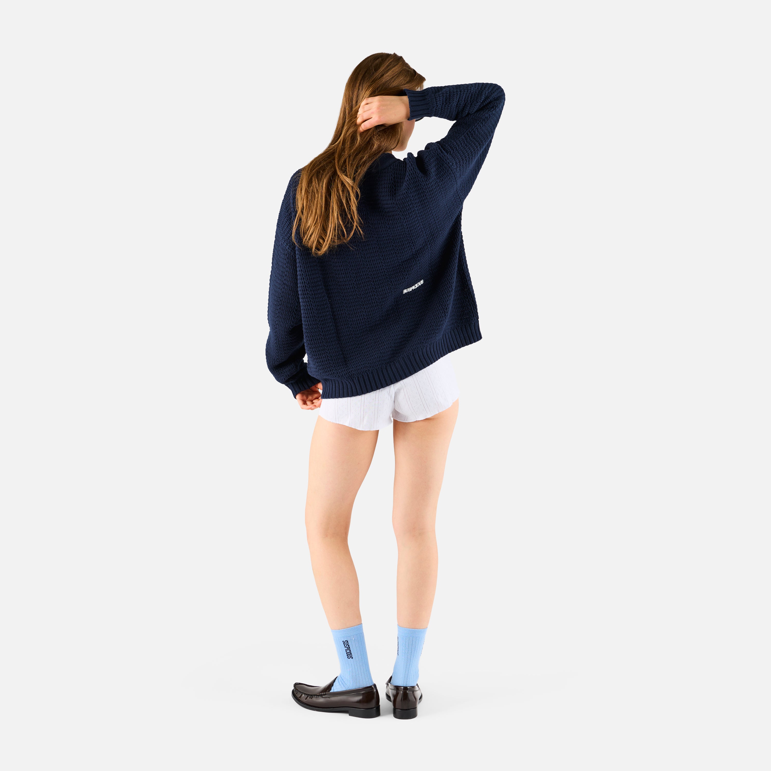 Essentials Crochet Cardigan - Nightfall – Suspicious Antwerp