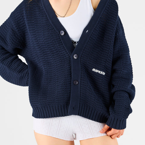 Boat / Essentials Crochet Cardigan - Nightfall