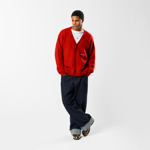 Polkaline / Essentials Knitted Cardigan - Red