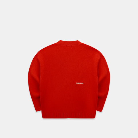 Polkaline / Essentials Knitted Cardigan - Red