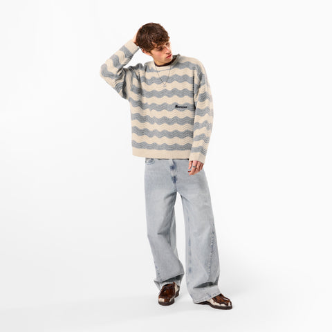 Winter3 / Essentials Knitted Wavy Sweat - Dune