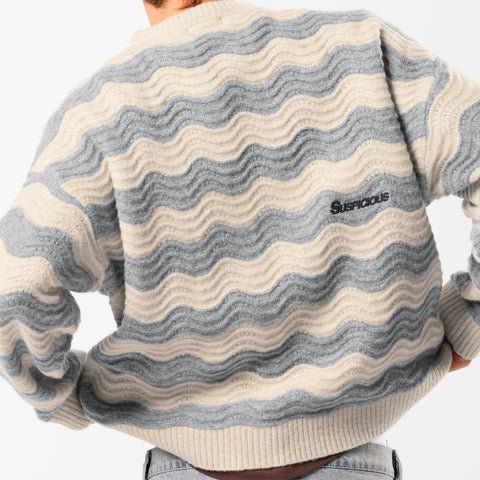 Winter3 / Essentials Knitted Wavy Sweat - Dune