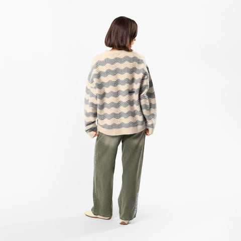Winter3 / Essentials Knitted Wavy Sweat - Dune