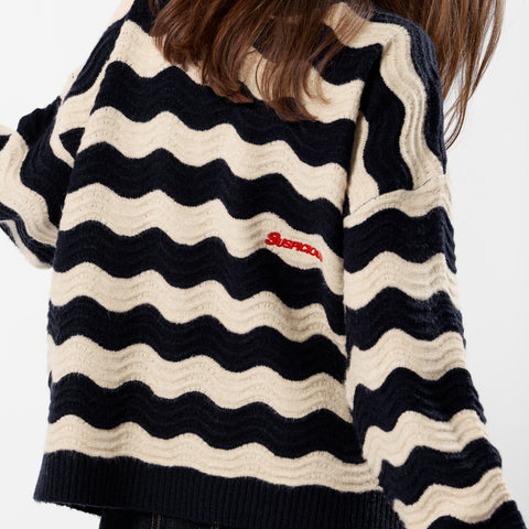 Winter3 / Essentials Knitted Wavy Sweat - Nightfall