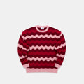 Winter4 / Essentials Knitted Wavy Sweat - RedPink