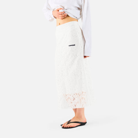 Boat / Essentials W Lace Long Skirt - White