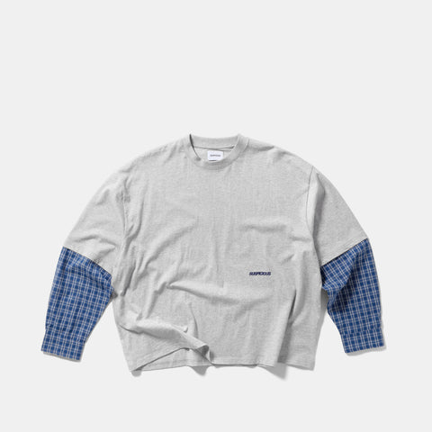 Suspicious Cowboys / Essentials Layered Tee & Shirt - Heather Grey