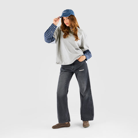 Suspicious Cowboys / Essentials Layered Tee & Shirt - Heather Grey