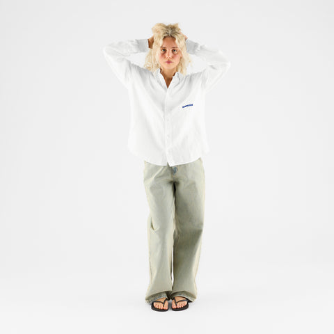 PL / Essentials Linen Longsleeve Shirt - White