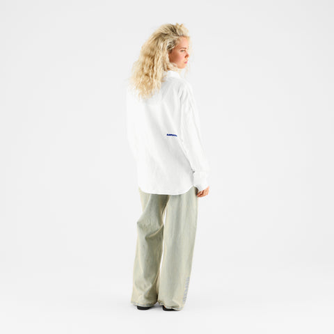 PL / Essentials Linen Longsleeve Shirt - White