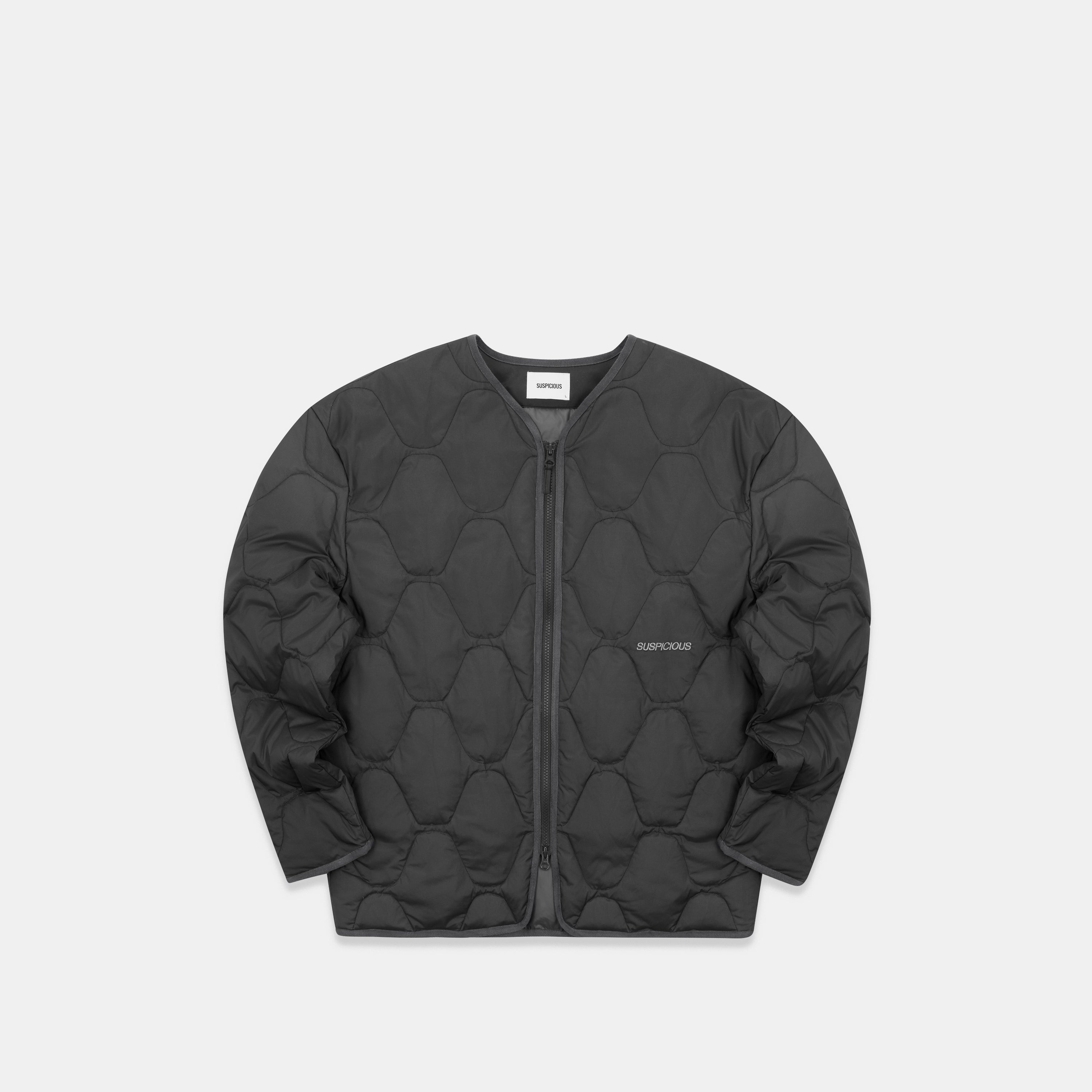 Essentials Quilted Jacket - Graphite – Suspicious Antwerp