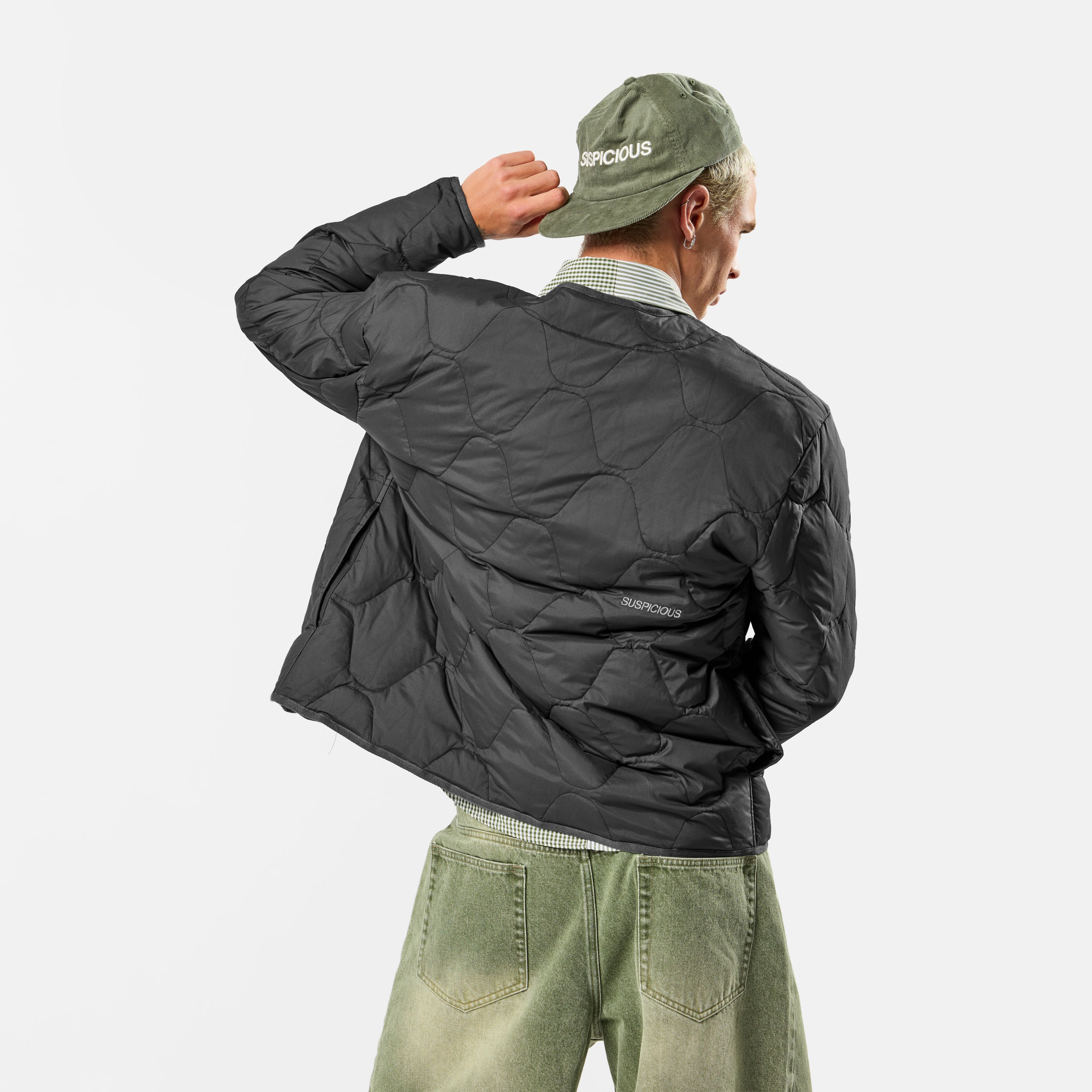 Essentials Quilted Jacket - Graphite – Suspicious Antwerp