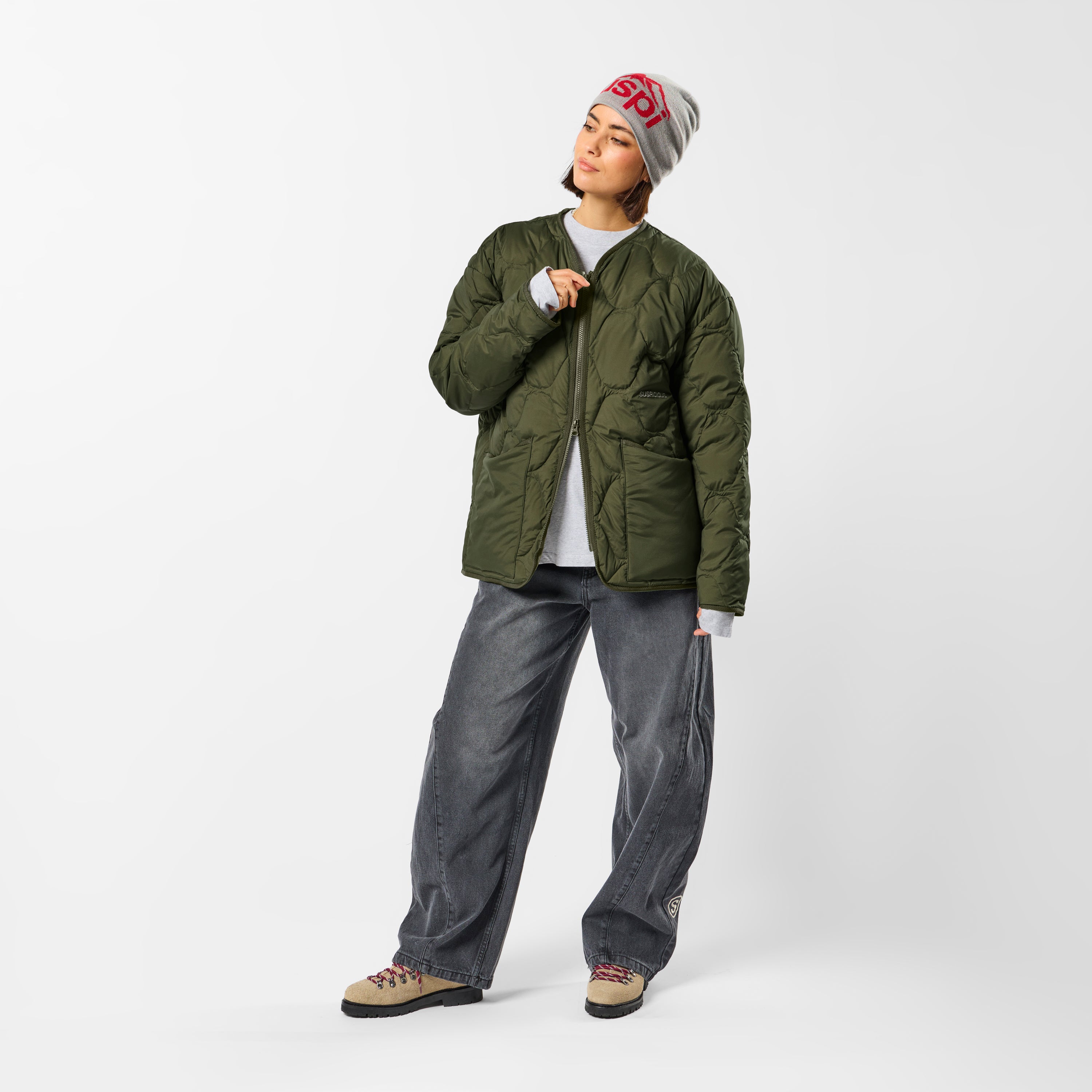 Essentials Quilted Jacket w Pocket - Hunter – Suspicious Antwerp