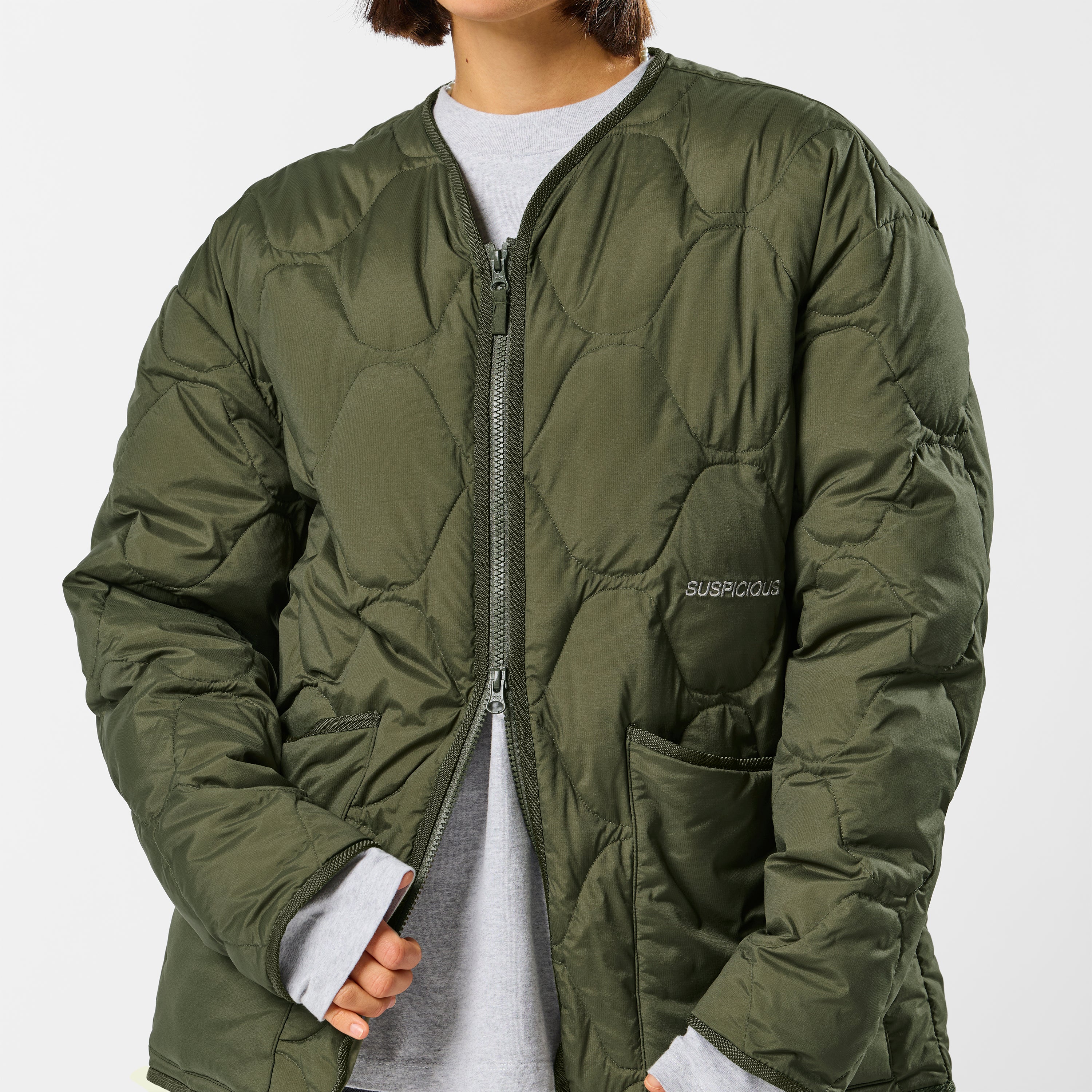 Essentials Quilted Jacket w Pocket - Hunter – Suspicious Antwerp