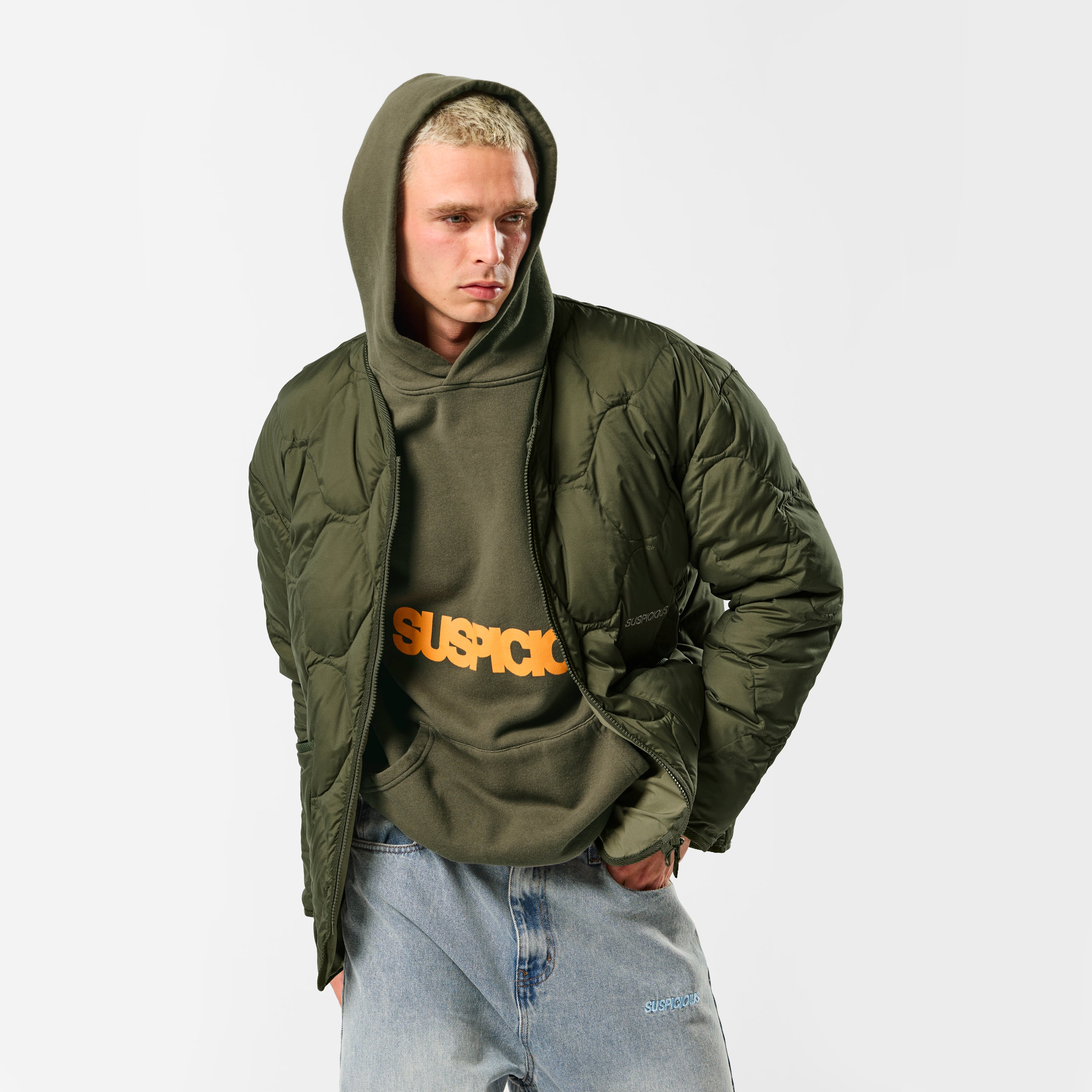 Essentials Quilted Jacket w Pocket - Hunter – Suspicious Antwerp