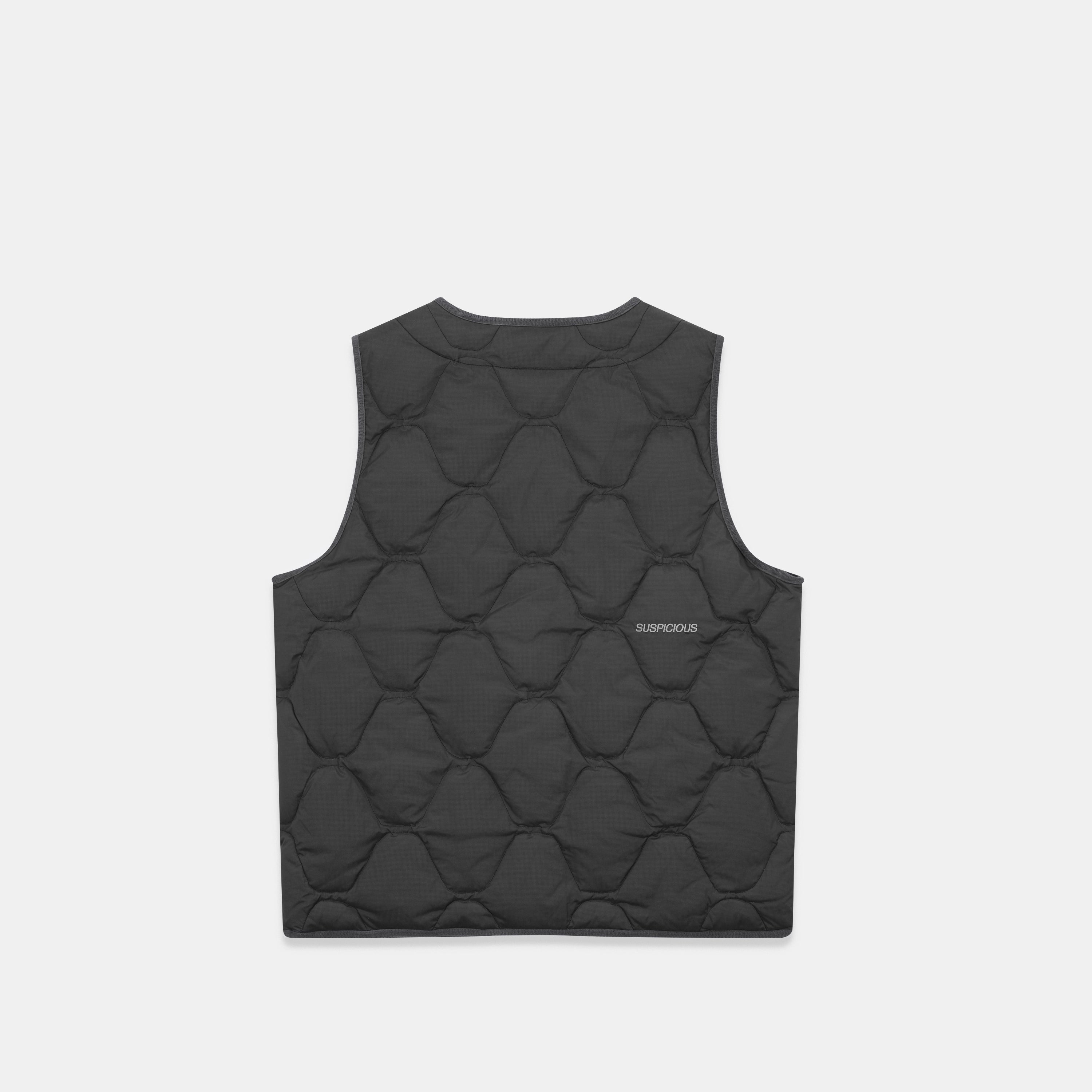 Essentials Quilted Vest - Graphite – Suspicious Antwerp