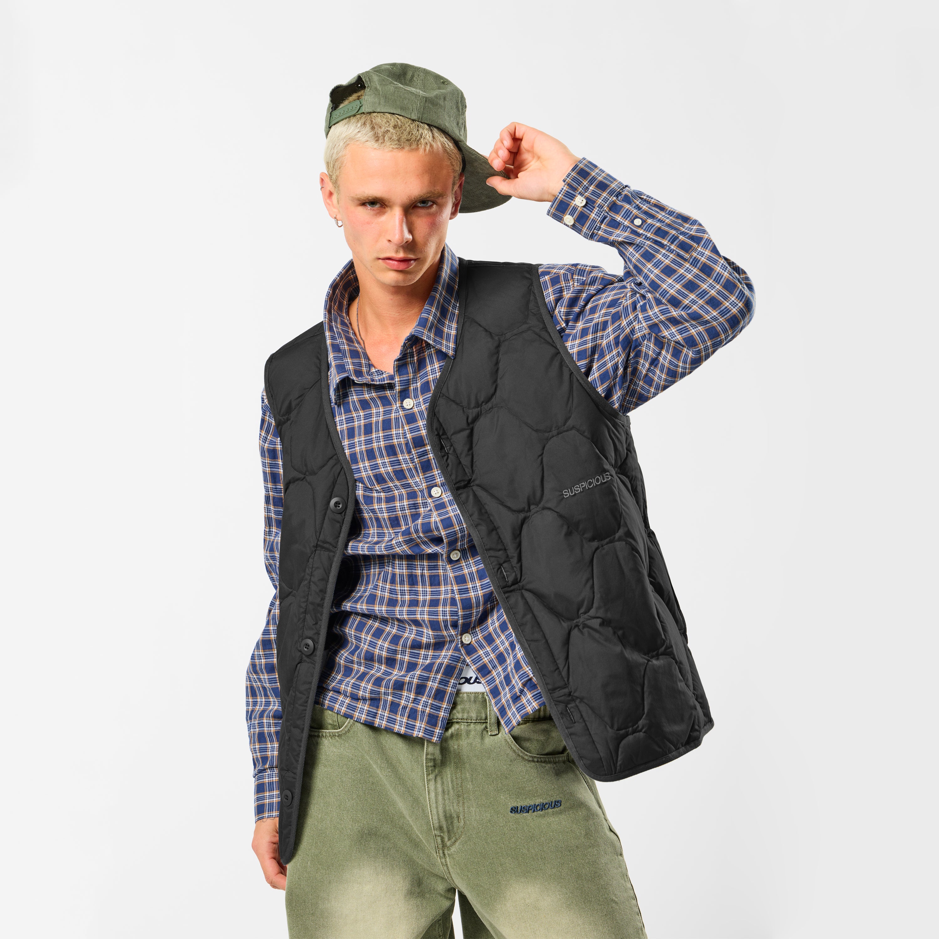 Essentials Quilted Vest - Graphite – Suspicious Antwerp