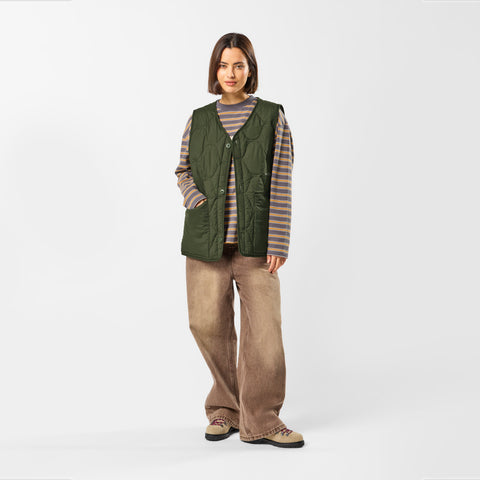 Softground / Essentials Quilted Vest w Pocket - Hunter