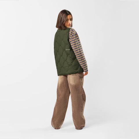 Softground / Essentials Quilted Vest w Pocket - Hunter