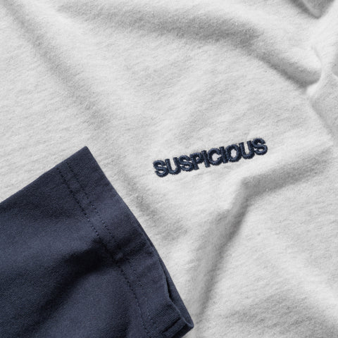End Of Summer / Essentials Raglan Longsleeve - Heather Grey & Nightfall