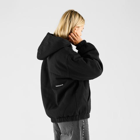 Fall 1 / Essentials Reversible Canvas Hooded Jacket - Black