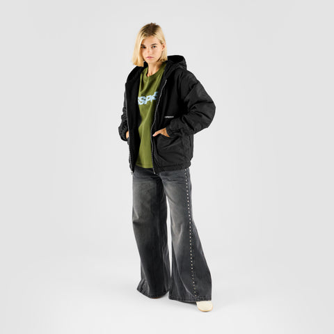 Fall 1 / Essentials Reversible Canvas Hooded Jacket - Black