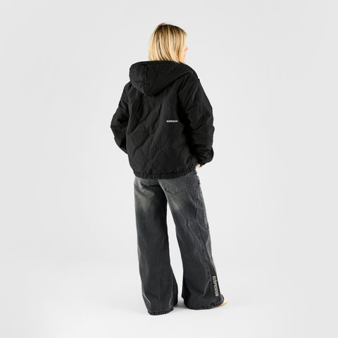 Fall 1 / Essentials Reversible Canvas Hooded Jacket - Black