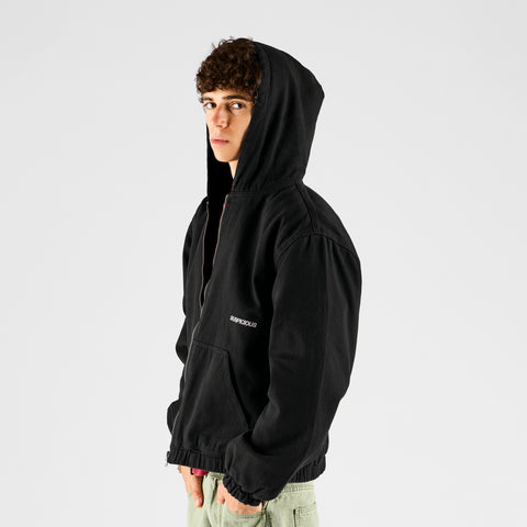 Fall 1 / Essentials Reversible Canvas Hooded Jacket - Black