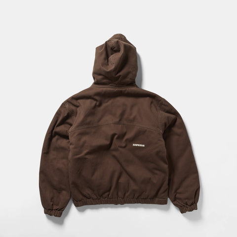 Fall 1 / Essentials Reversible Canvas Hooded Jacket - Espresso