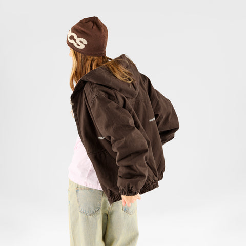 Fall 1 / Essentials Reversible Canvas Hooded Jacket - Espresso