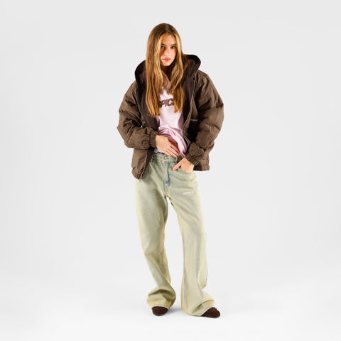 Fall 1 / Essentials Reversible Canvas Hooded Jacket - Espresso