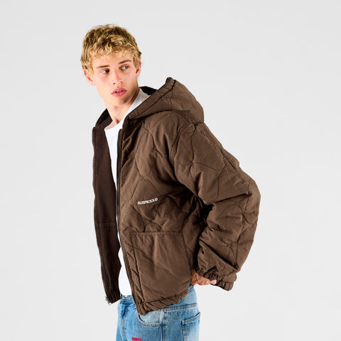 Fall 1 / Essentials Reversible Canvas Hooded Jacket - Espresso
