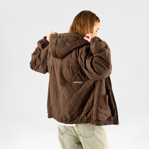 Fall 1 / Essentials Reversible Canvas Hooded Jacket - Espresso