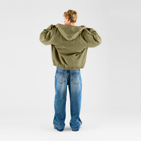 Fall 1 / Essentials Reversible Canvas Hooded Jacket - Lichen Green