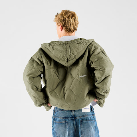 Fall 1 / Essentials Reversible Canvas Hooded Jacket - Lichen Green