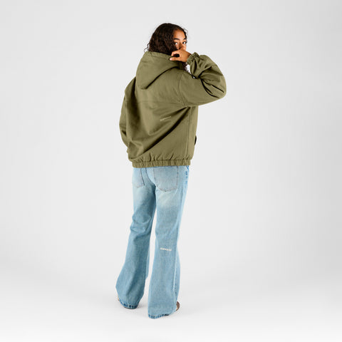 Fall 1 / Essentials Reversible Canvas Hooded Jacket - Lichen Green